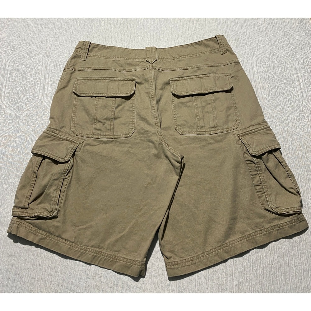 Canyon River Blues Mens Khaki Cargo Shorts Sz 36 Cotton Relaxed Fit Tan Utility